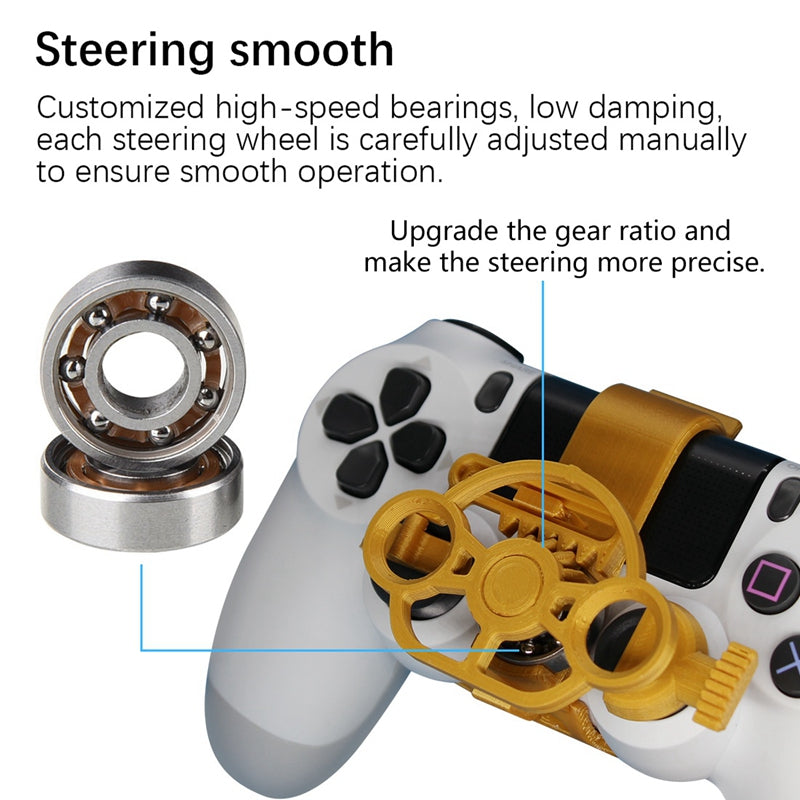 Mini Racing Wheel Controller for PS4 - 3D Printed Game Accessory