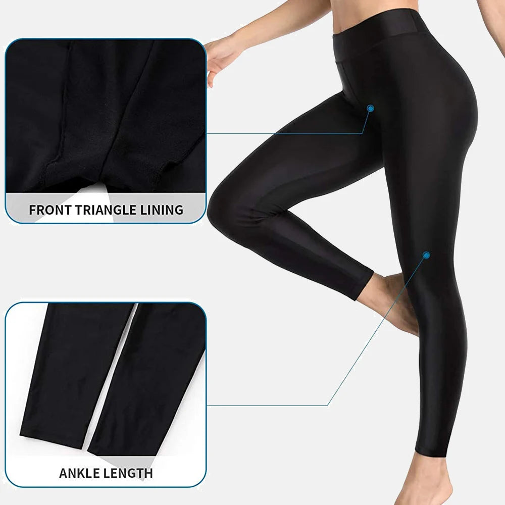 Anfilia High Waisted Swim Leggings for Women – Modest Swim Tights