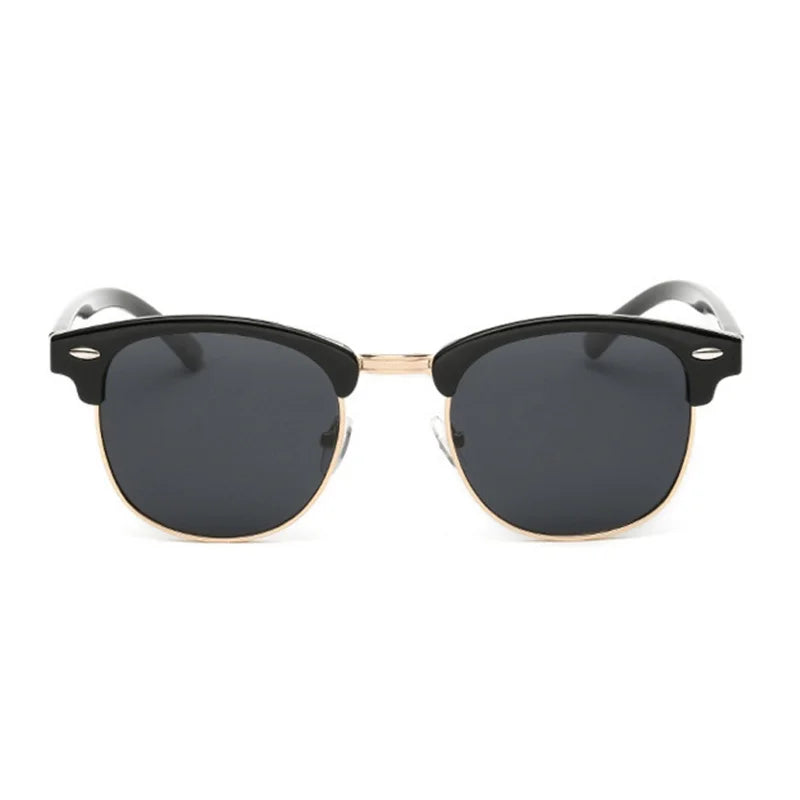 Vintage Polarized Semi-Rimless Sunglasses for Women