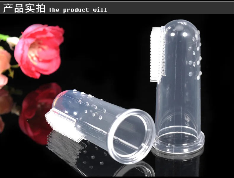 Soft Silicone Finger Toothbrush for Medium Dogs