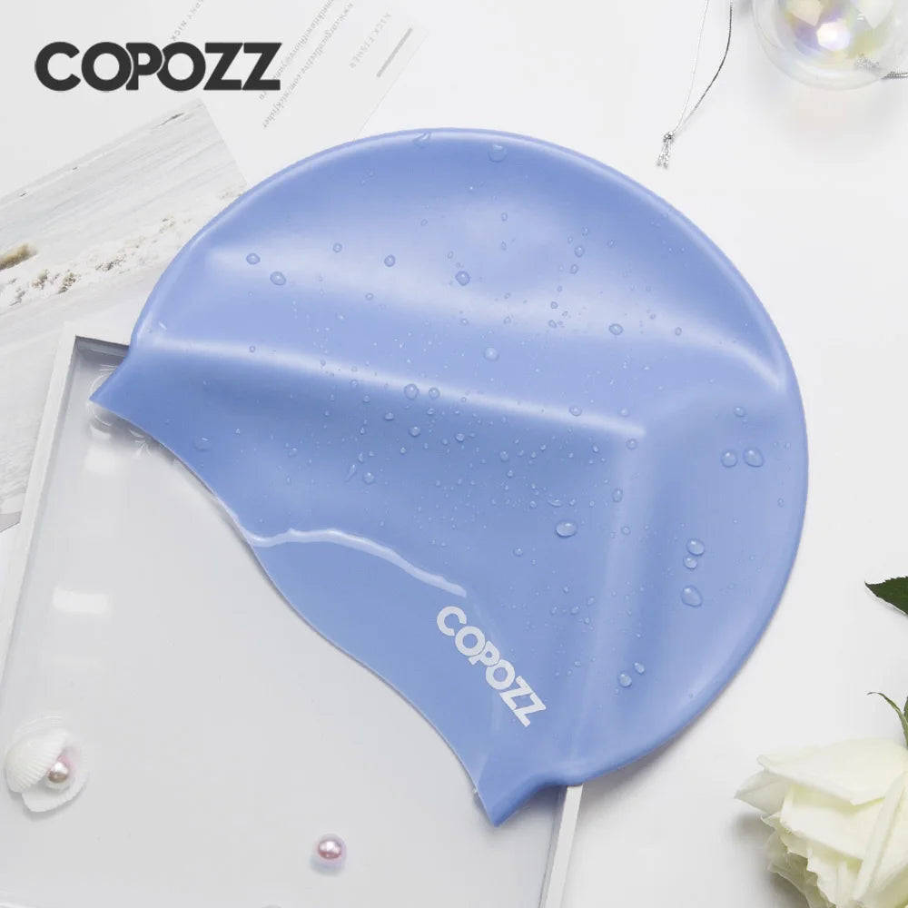 Copozz Silicone Swimming Cap for Men and Women, Waterproof
