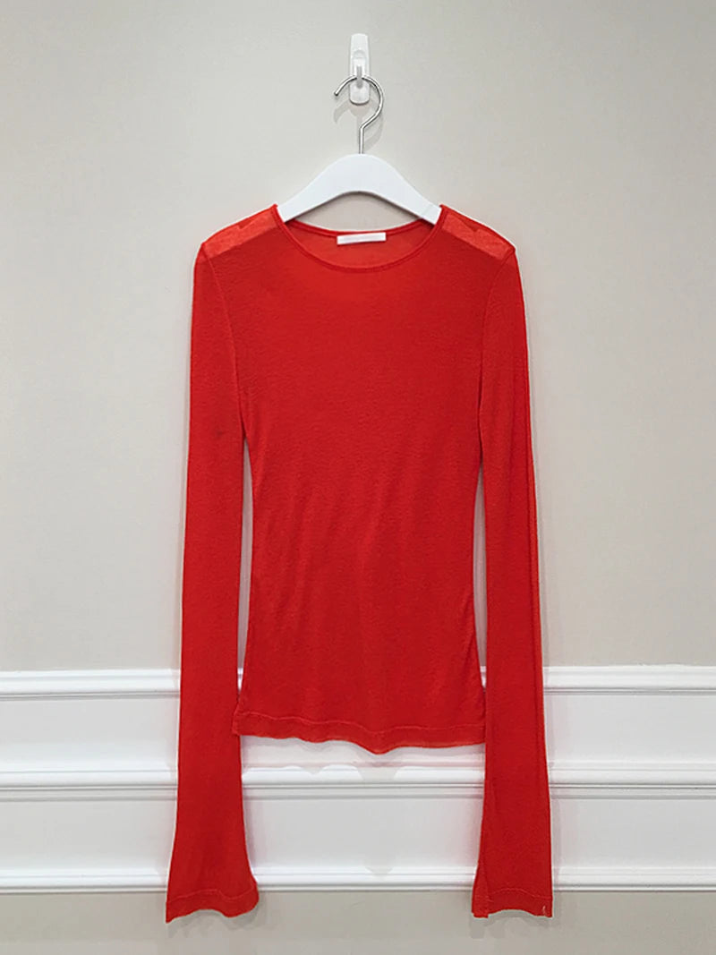 Shintimes Women’s Sexy Slim-Fit Long Sleeve T-Shirt
