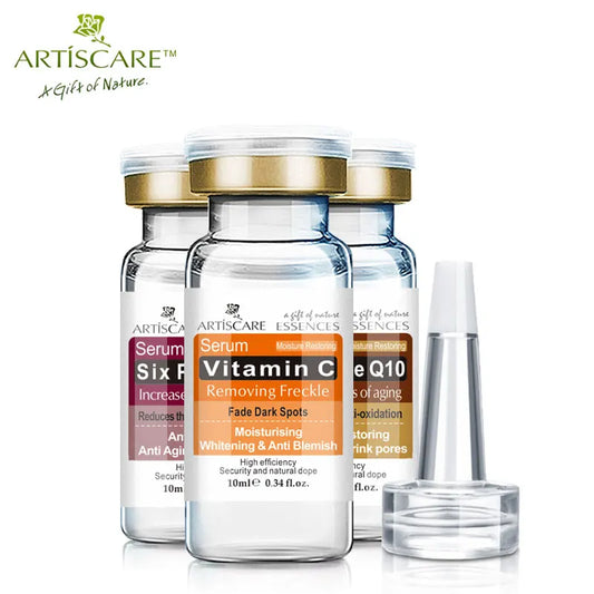 ARTISCARE Facial Serum Set – 8pcs Hyaluronic Acid, Vitamin C & Peptides