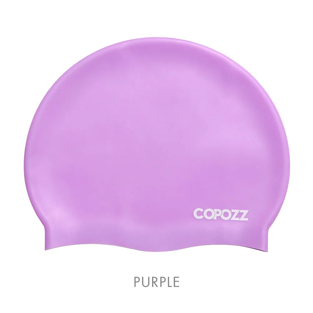 Copozz Silicone Swimming Cap for Men and Women, Waterproof