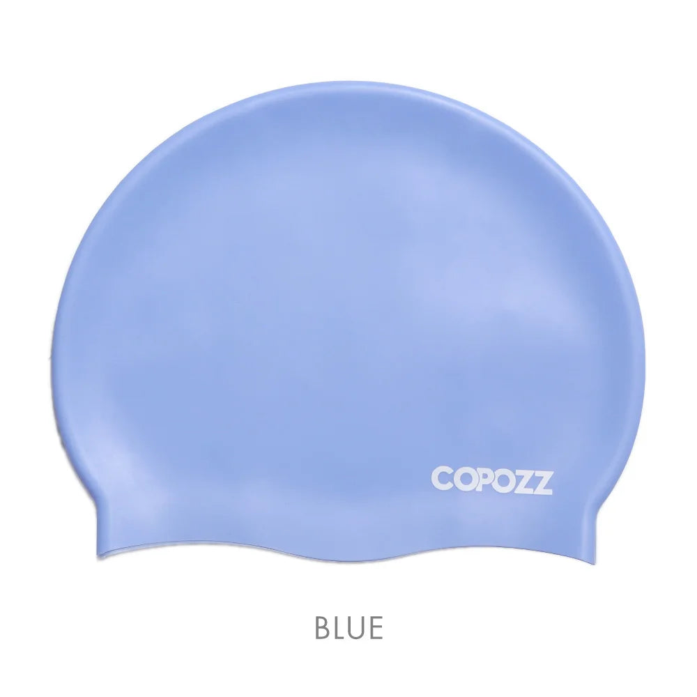 Copozz Silicone Swimming Cap for Men and Women, Waterproof