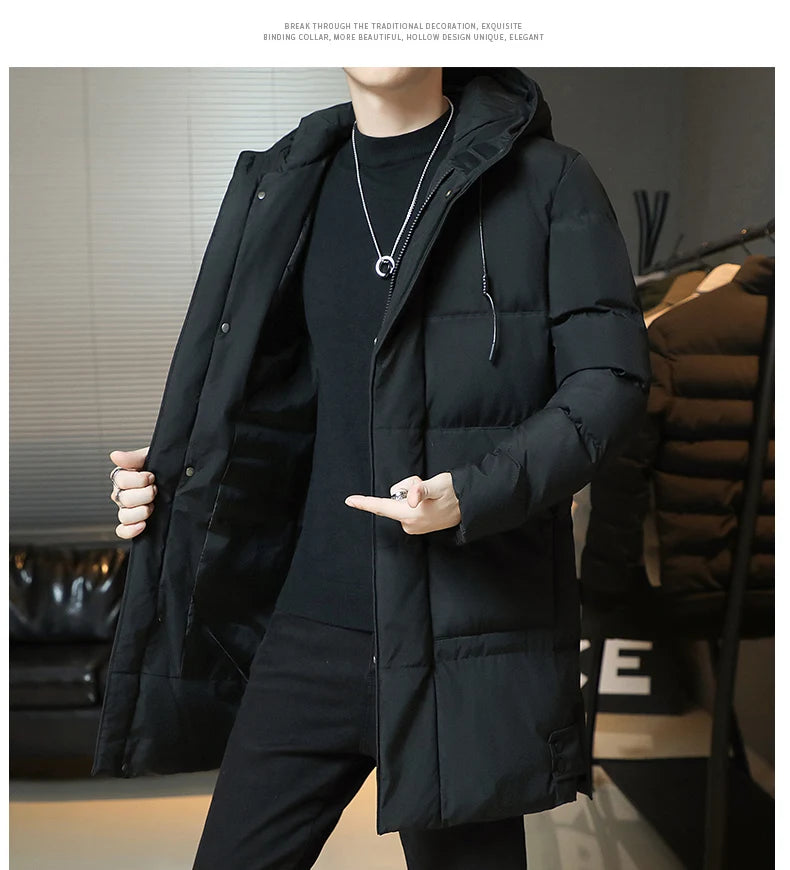 Men’s Winter Korean Fashion Thickened Down Coat