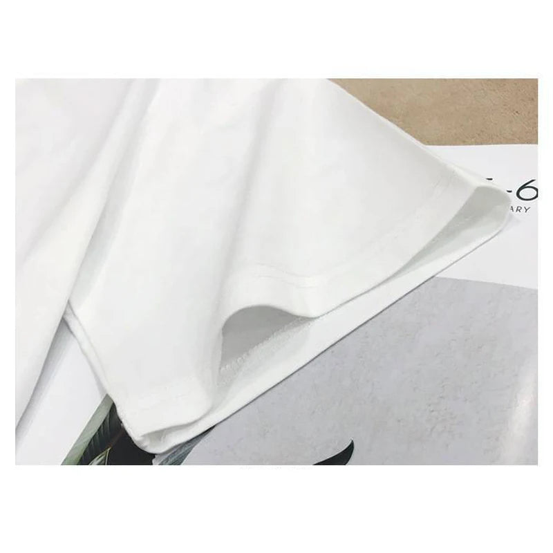 Casual Men's White T-Shirt – Hipster Harajuku Short Sleeve Tee