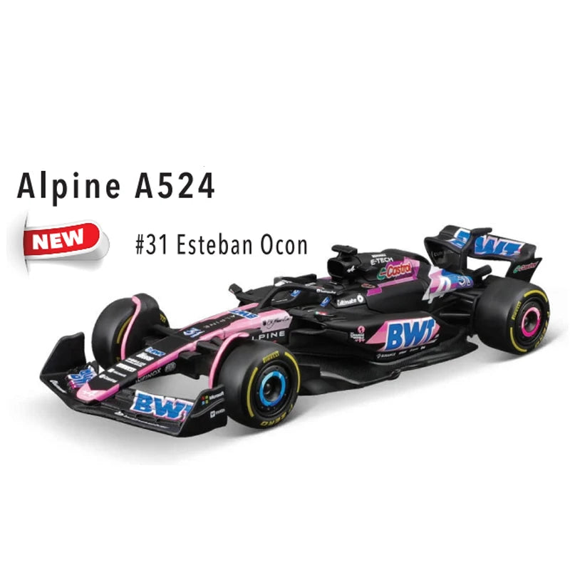 Bburago F1 1:43 BWT Alpine A524 Diecast Model