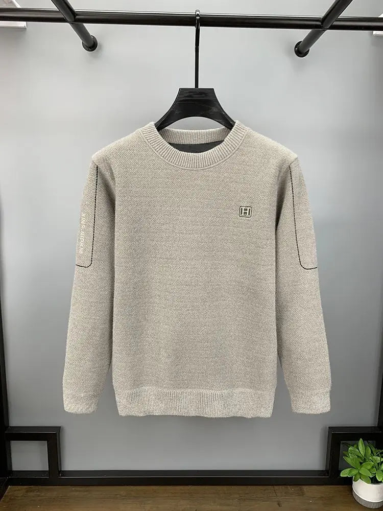 Winter Men's Warm Fleece Sweater O-Neck