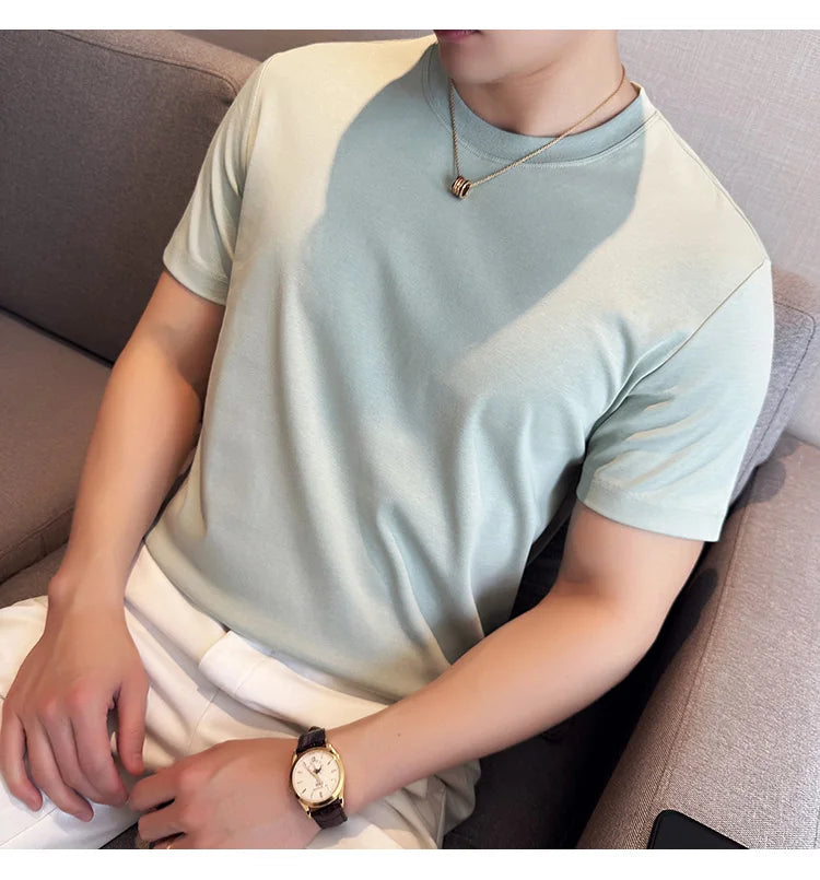 Men's Summer Ice Silk Cotton T-Shirt