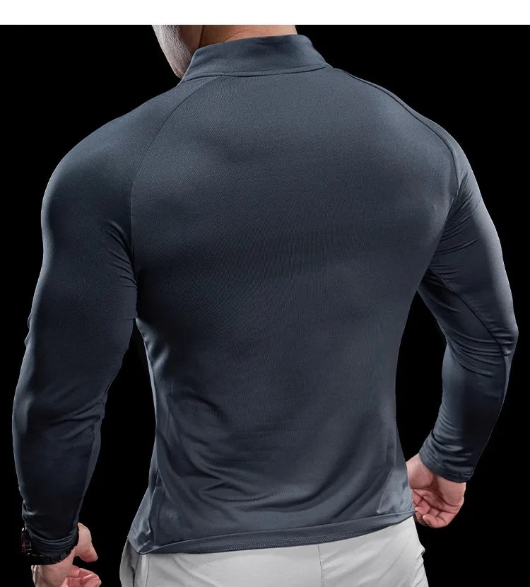 Men's Quick-Dry Long-Sleeve Gym T-Shirt