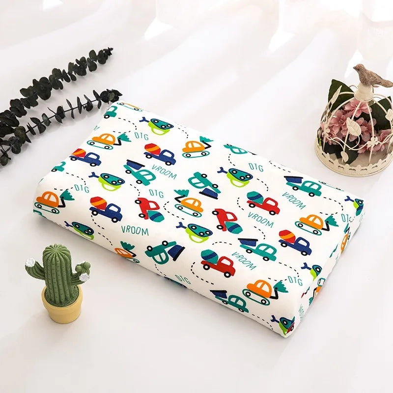 Kids Pure Cotton Latex Pillow with Neck Support for Kindergarten Use