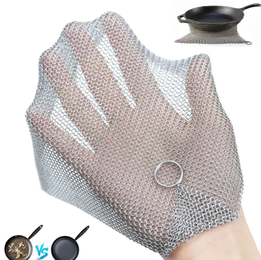 316 Stainless Steel Cast Iron Cleaner Chainmail Scrubber