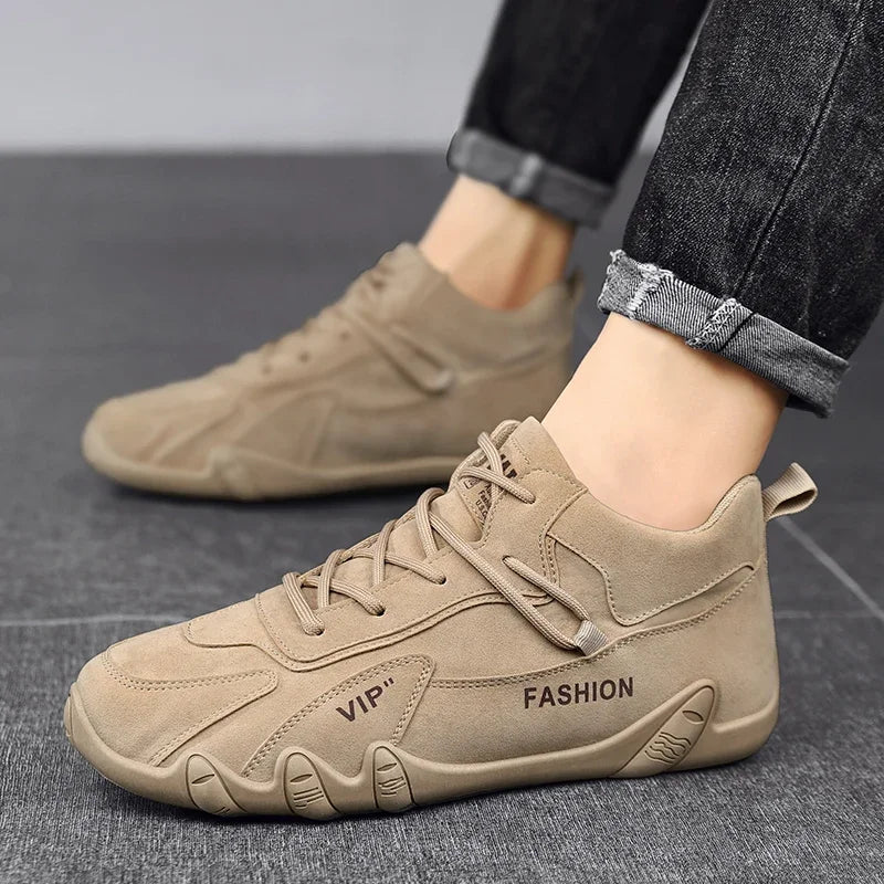 Men’s Casual Ankle Boots – Non-Slip Khaki Work Sneakers