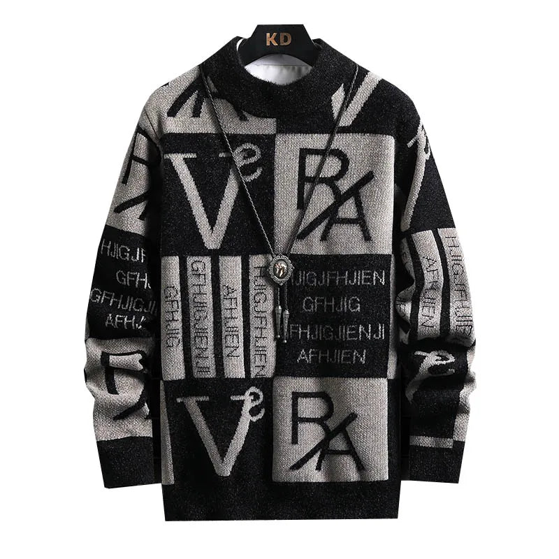 Men’s Knitted Stripe Pullover Sweater