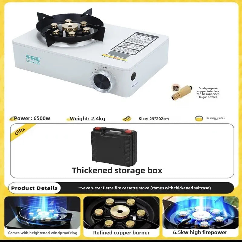 Portable Cassette Gas Stove for Outdoor Camping with Magnetic Ignition