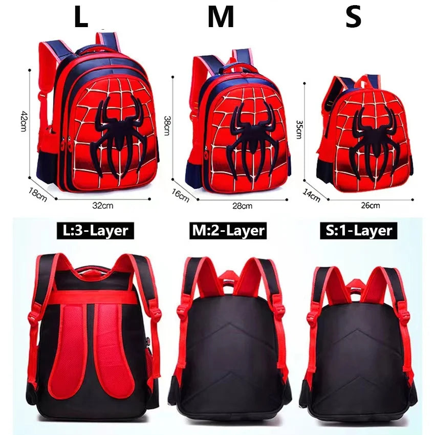 Spider King 3D Kids Backpack - Durable and Stylish Design