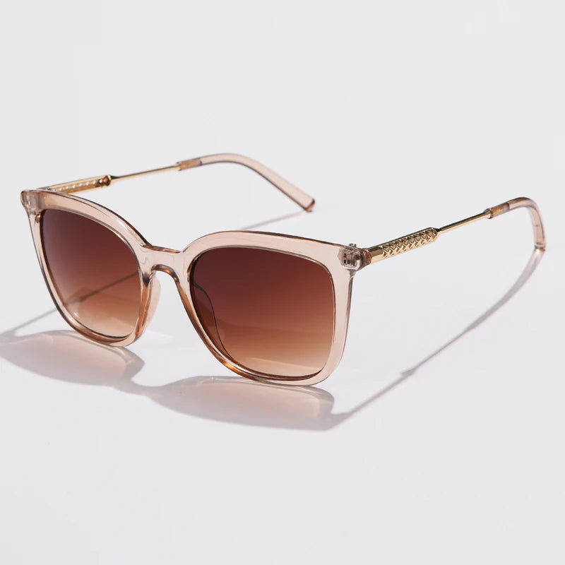 Classic Vintage Square Sunglasses for Men and Women with Alloy Frame