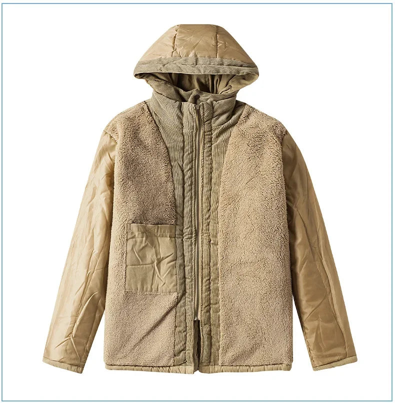 Thickened Multi-Pocket Mid-Length Casual Coat