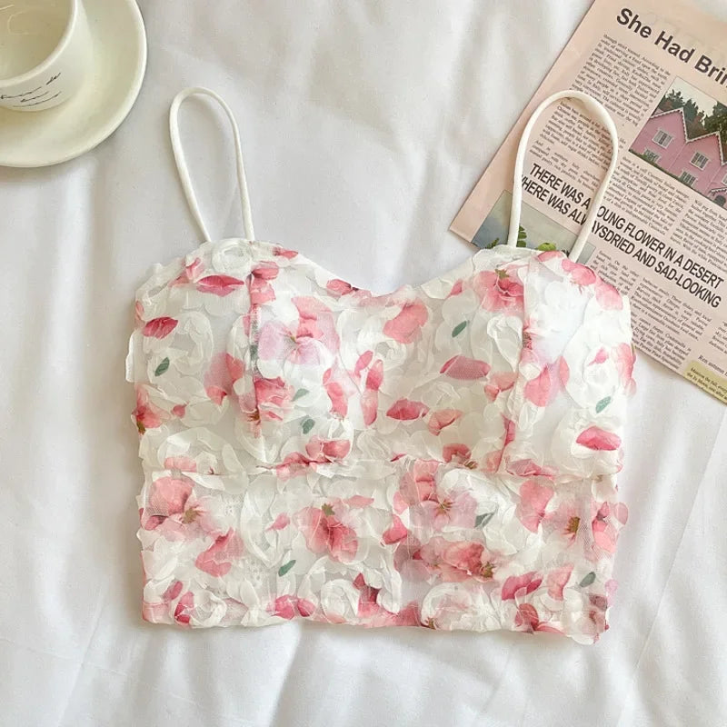 Vintage Lace Sleeveless Blouse for Women