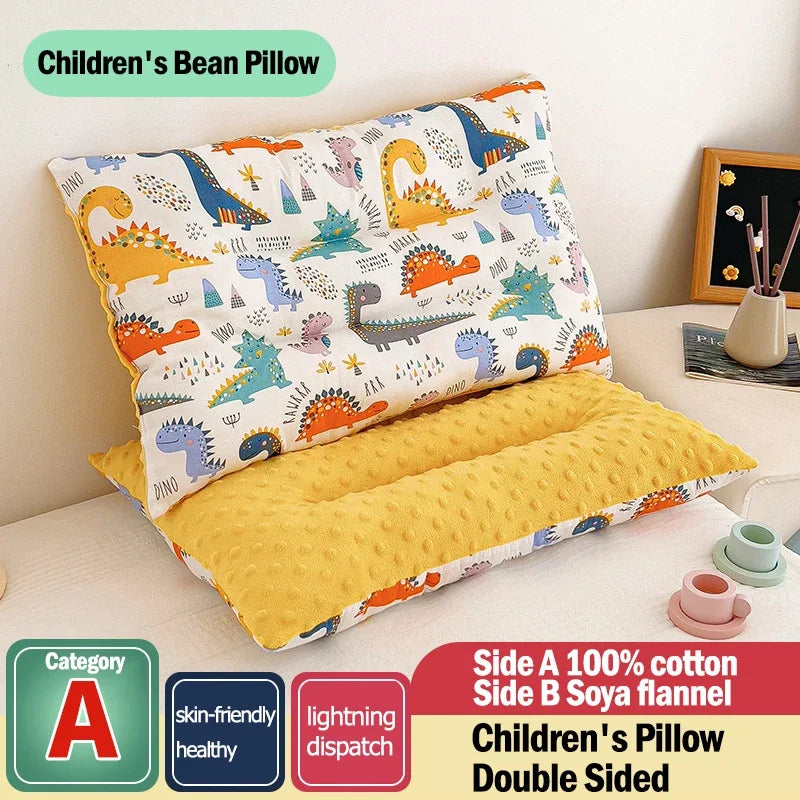 Kids Cotton Velvet Pillow 30x50cm – Soft Baby Comfort Pillow