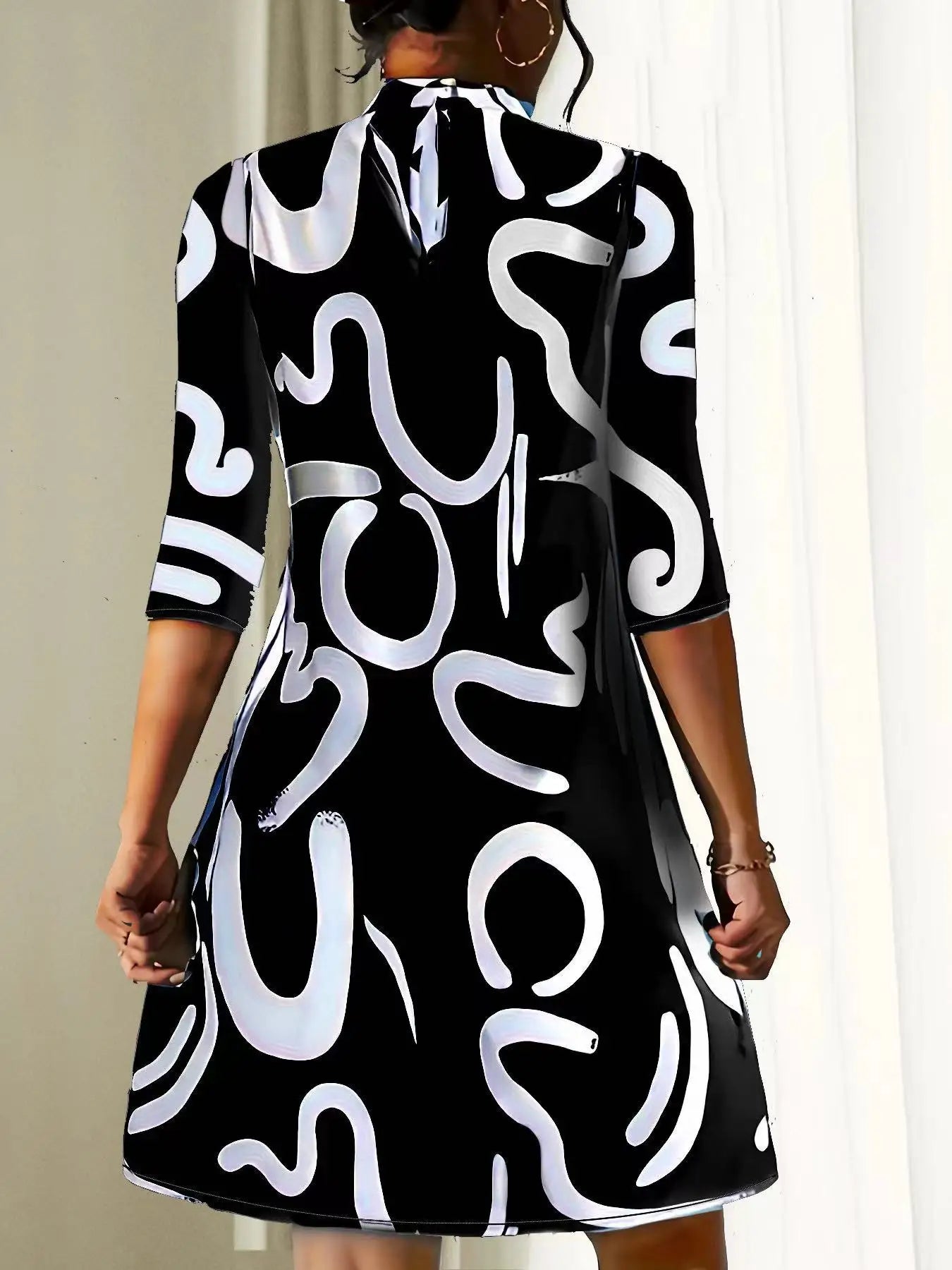 Women’s Fashion Print Mini Dress