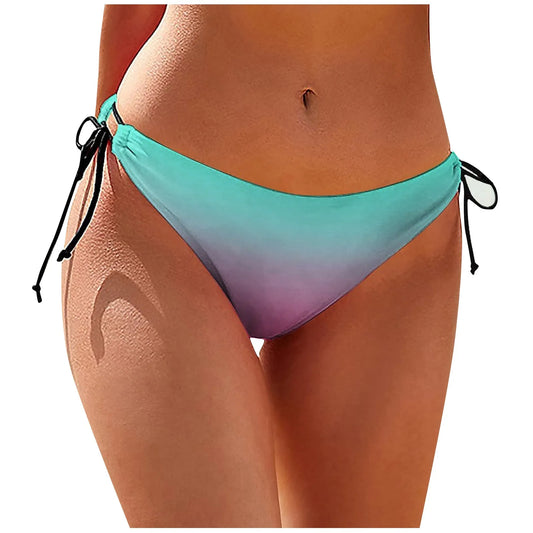 High Waist Bikini Swim Bottom for Women with Tie Sides – Vintage Style