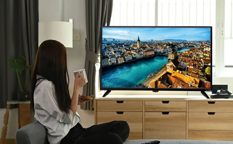 32-Inch 720p HD LED TV - Flat Screen Monitor with HDMI & USB