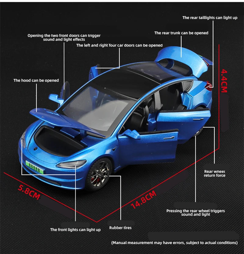 Model 3 Alloy Diecast Car - Sound & Light