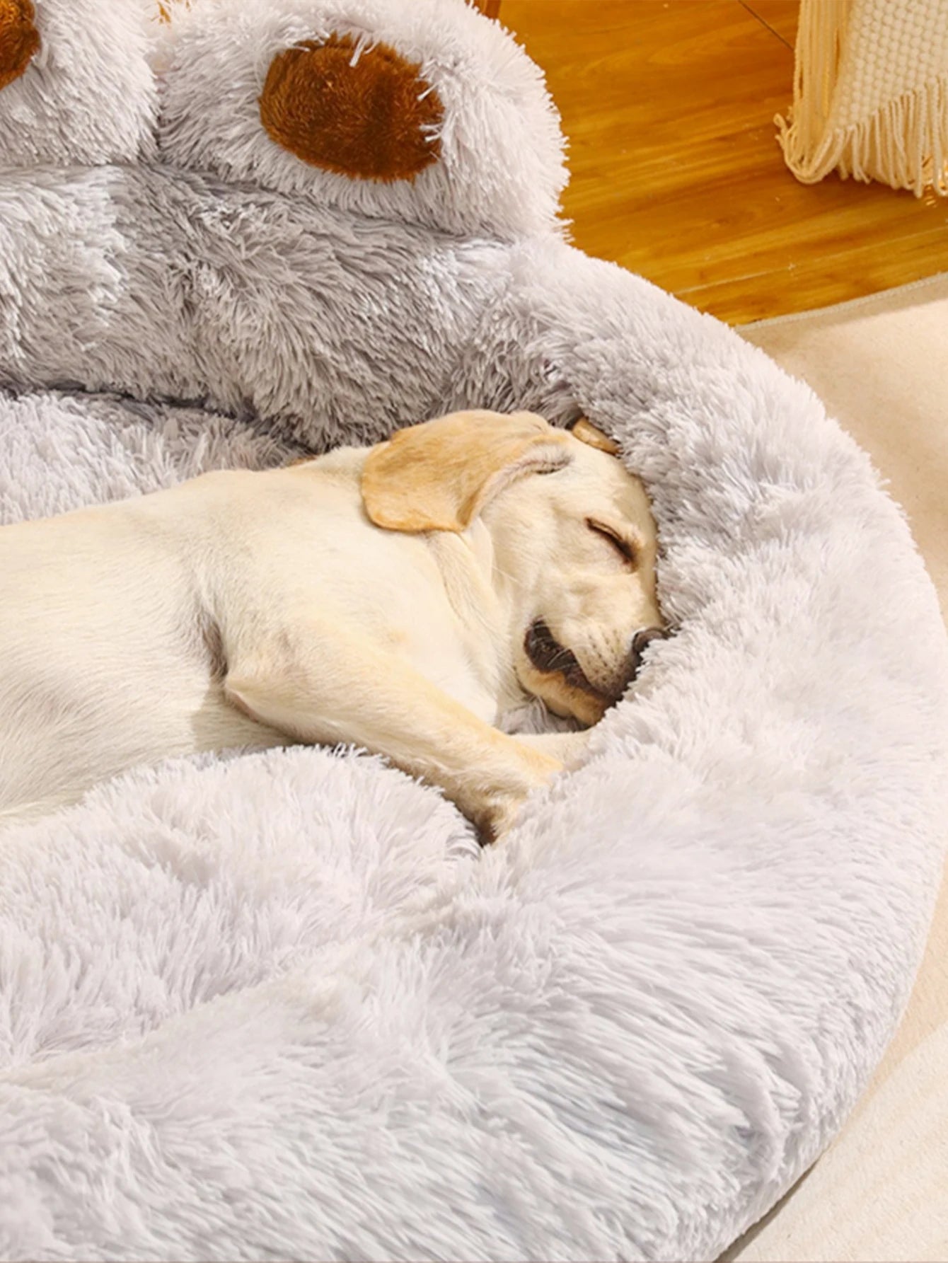 Fluffy Plush Dog Bed – Soft & Cozy Cushion for Large & Small Pets