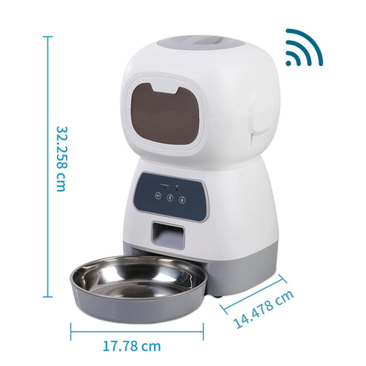Smart WiFi Pet Feeder with Voice Recorder & Timer