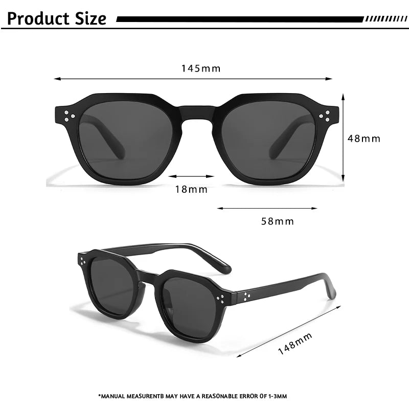 Retro Polarized Sunglasses for Men and Women with Ultralight TR90 Frame
