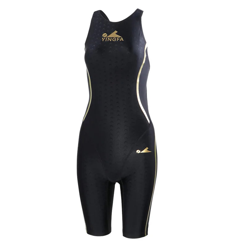 YINGFA Sharkskin Knee-Length Racing Swimsuit