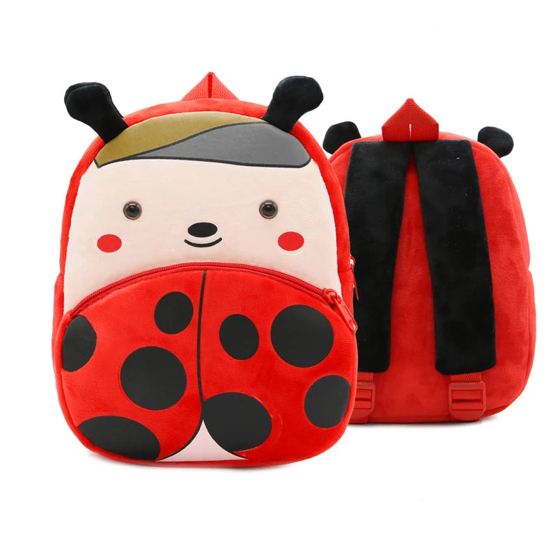 Cute Cartoon Animal Plush Backpack for Kindergarten Kids