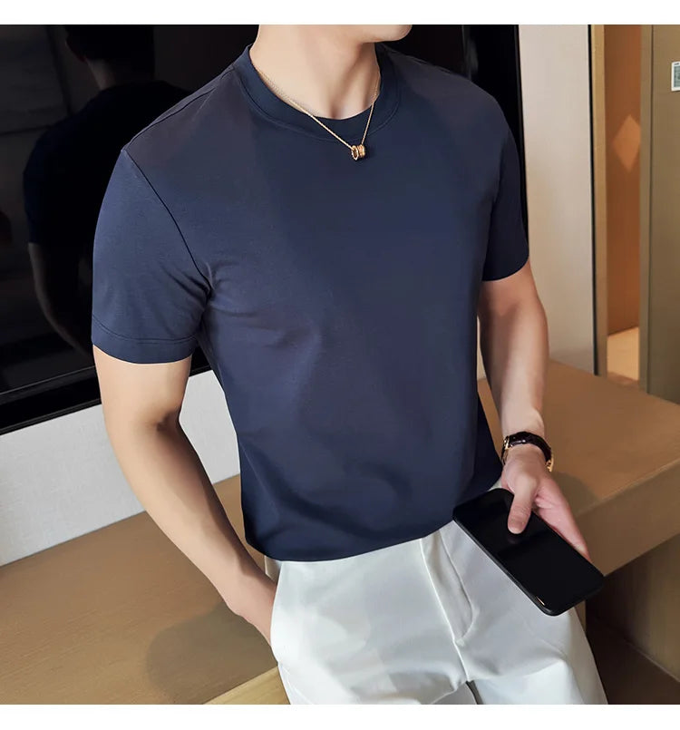 Men's Summer Ice Silk Cotton T-Shirt