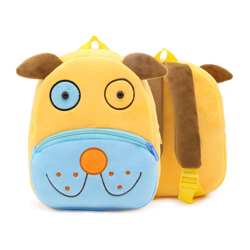 Cute Cartoon Animal Plush Backpack for Kindergarten Kids