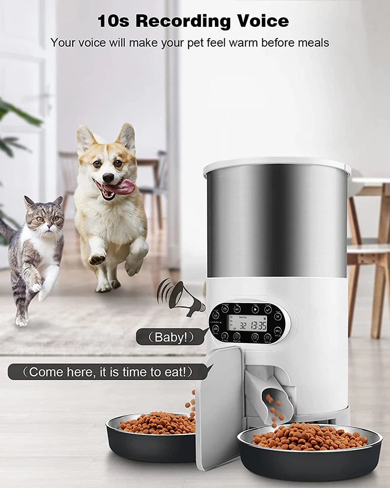 Smart Cat Feeder – Automatic Double Meal Dispenser for Cats & Dogs