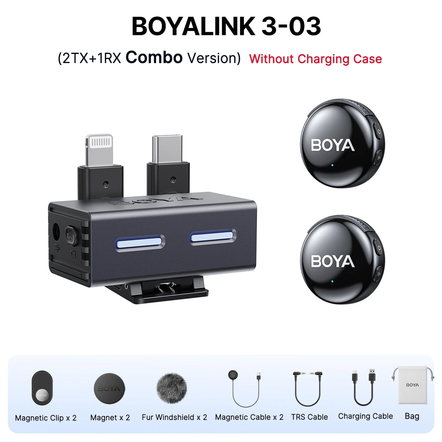 BOYA BOYALINK 3 Mini Wireless Lavalier Mic – Pro Audio for iPhone, Android & Camera