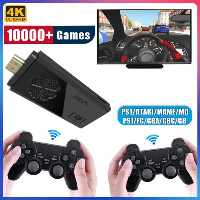 Upgraded M8II 4K Game Console - 10000+ Games, 32GB/64GB, 2 Wireless Controllers