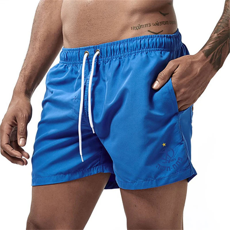 Men's Graphic Beach Board Shorts Quick Dry Swim Trunks with Pockets