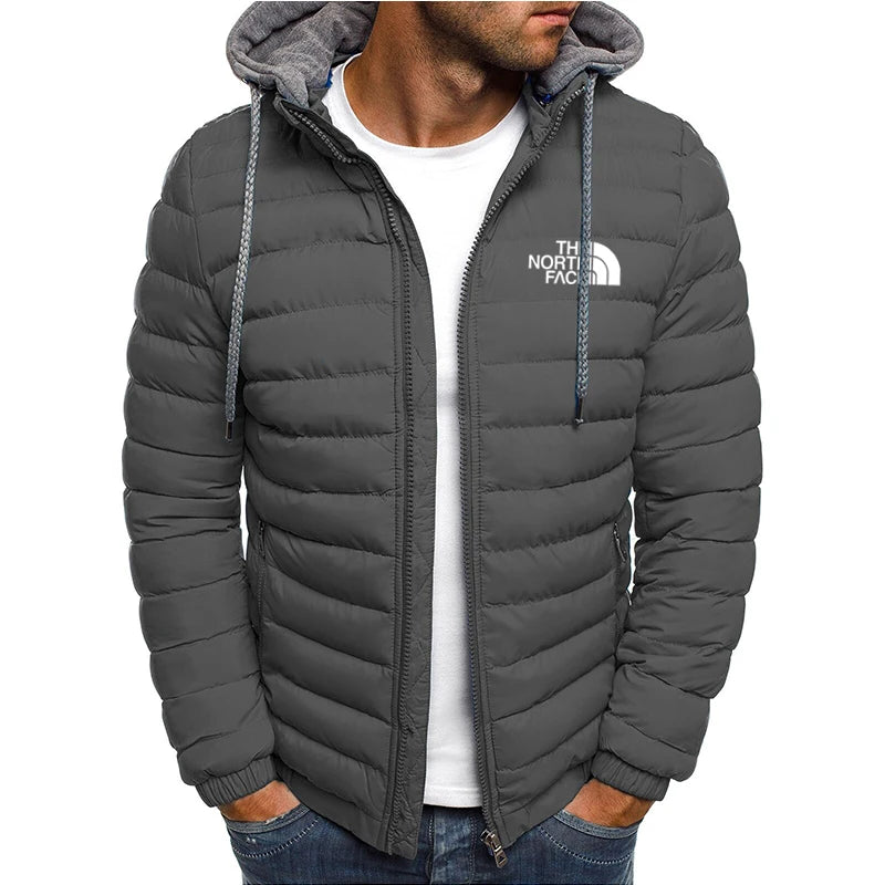 Windproof Hooded Men's Jacket - Warm & Stylish