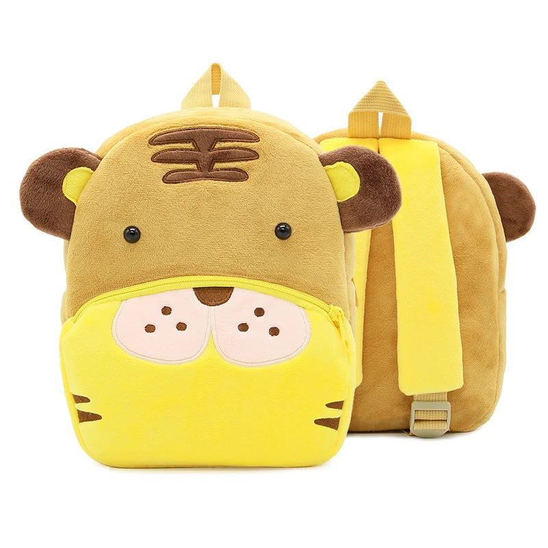 Cute Cartoon Animal Plush Backpack for Kindergarten Kids