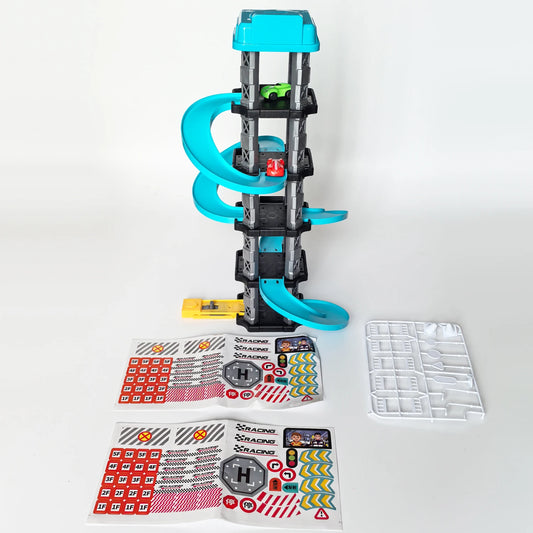 DIY Assembled City Winding Roads Racing Car Garage Toy