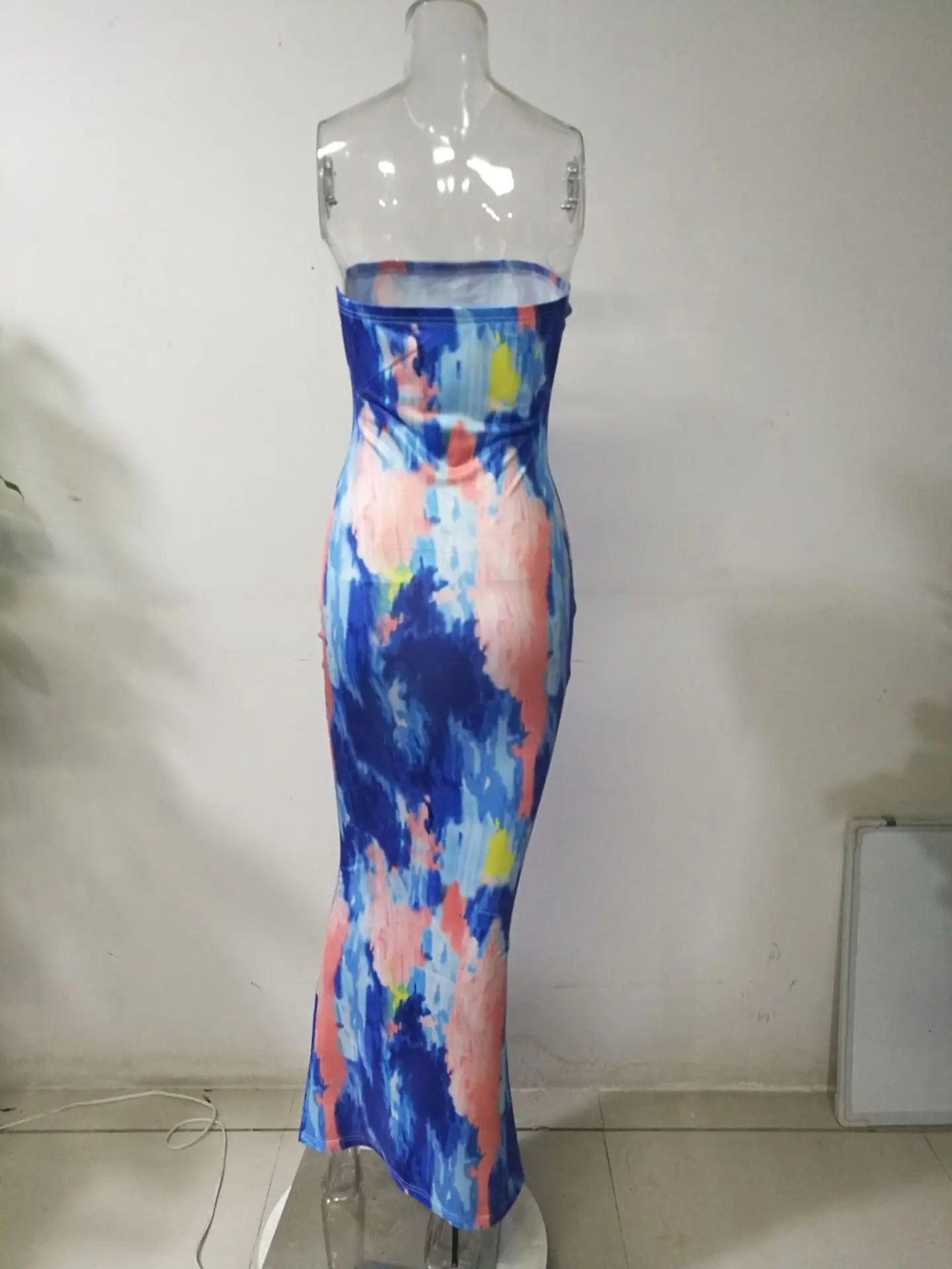 Sexy Slim Fit Printed Bandage Long Dress