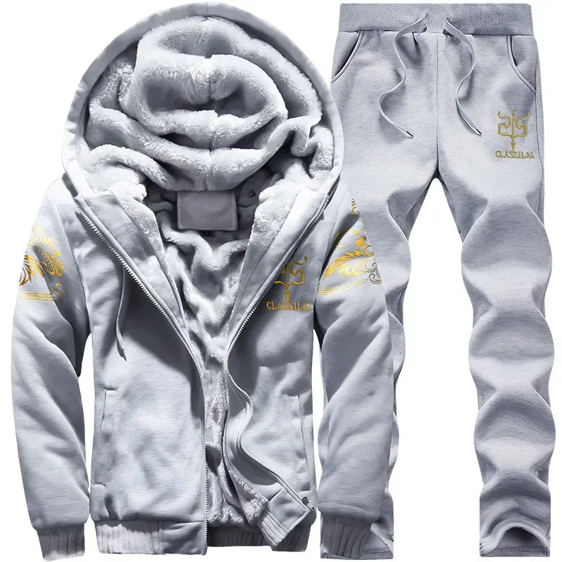 Winter Men's Hooded Tracksuit Set