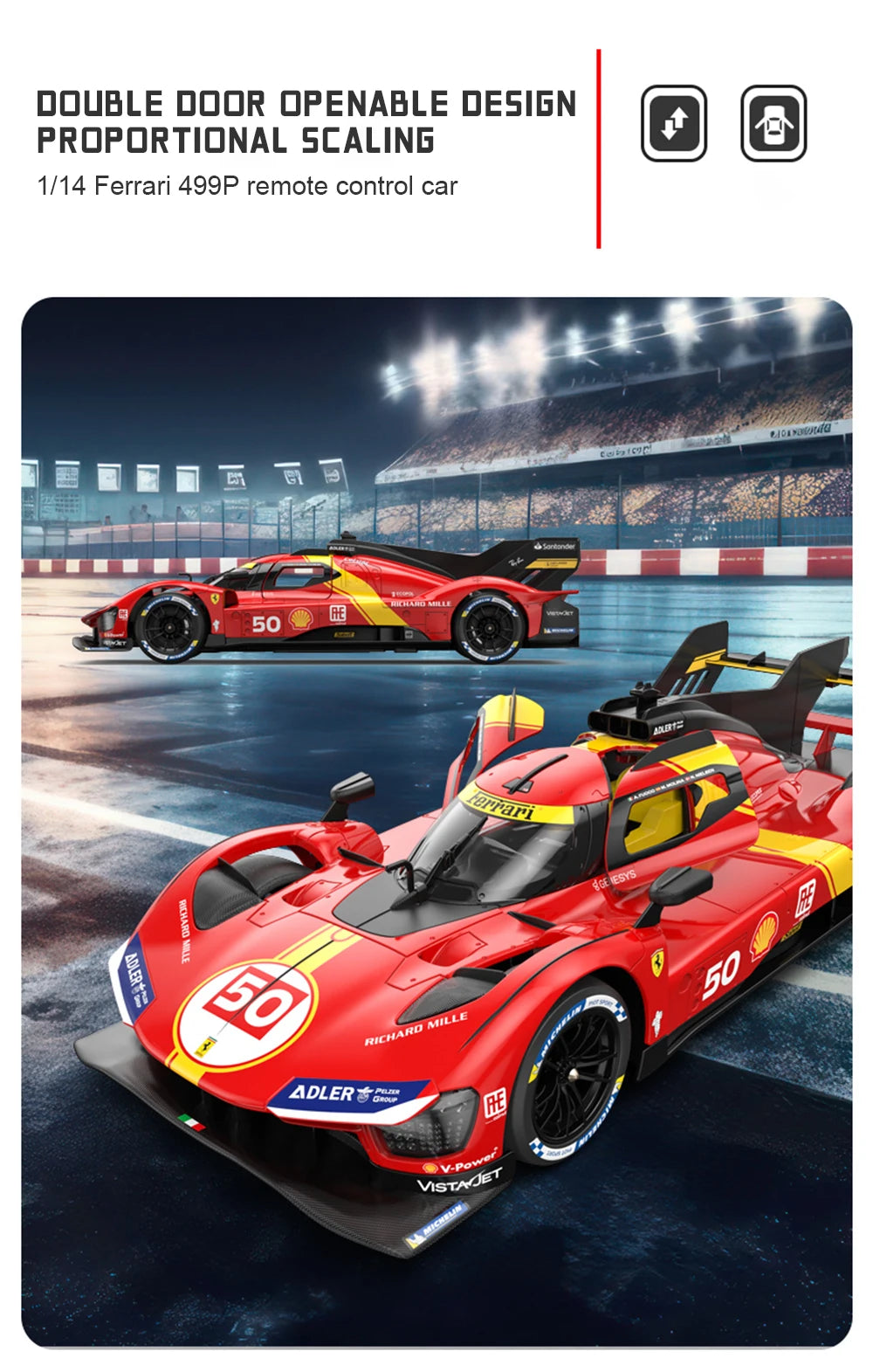 1/14 Ferrari 499P #50 2024 Champion RC Car