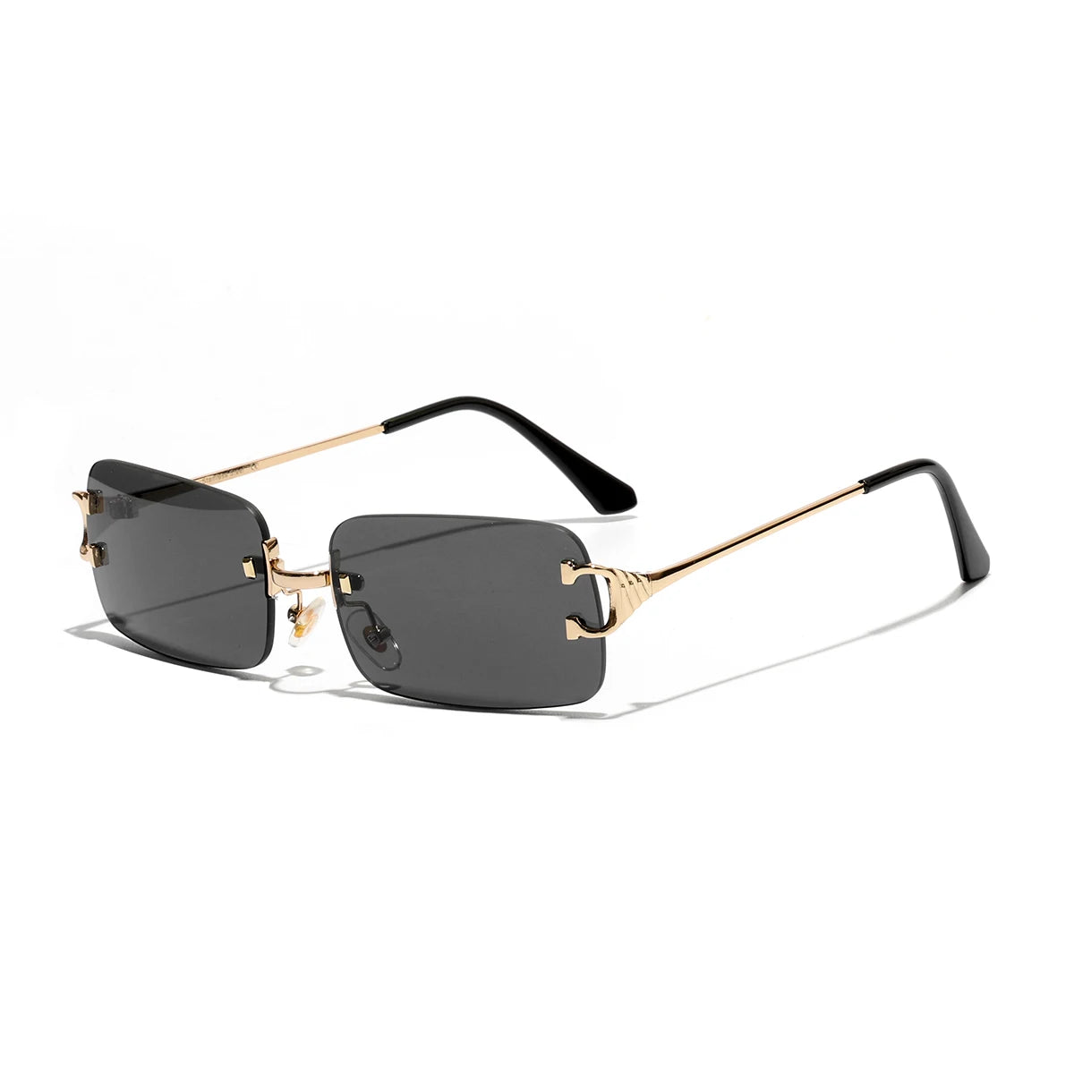 Ruiao 2025 Rimless UV400 Sunglasses – Unisex Designer Square Shades