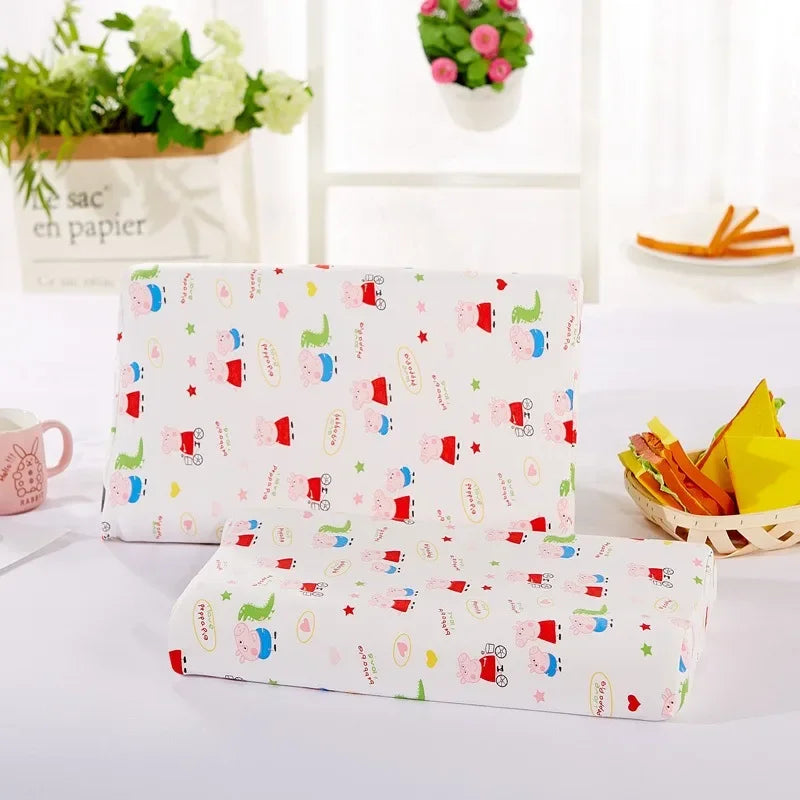 Kids Pure Cotton Latex Pillow with Neck Support for Kindergarten Use