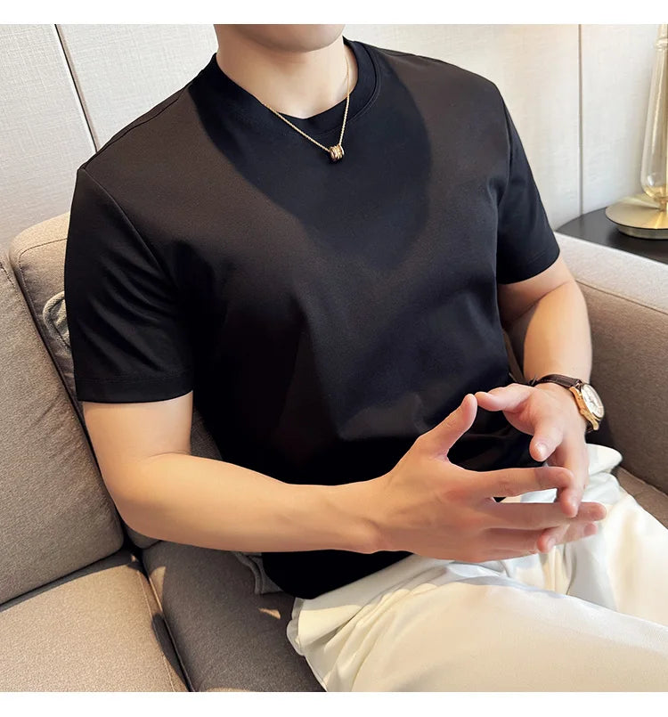 Men's Summer Ice Silk Cotton T-Shirt