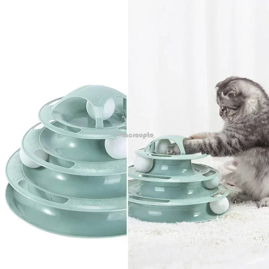 Multi-Level Cat Tower Track Toy
